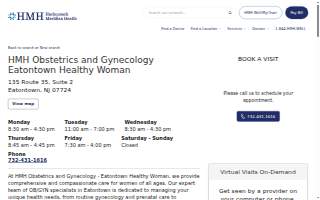 HMH - Obstetrics and Gynecology - Eatontown - Healthy Woman website