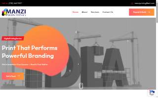 Manzi Printing website