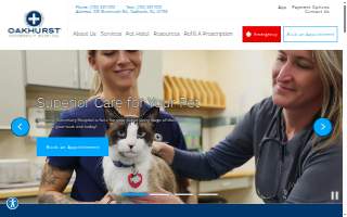 Oakhurst Veterinary Hospital website