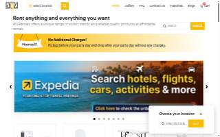 AYZ Rentals website