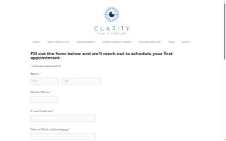 Clarity Family Eyecare website