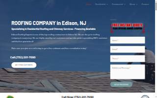 Edison Roofing Experts website