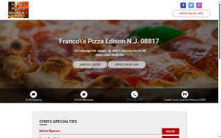 Franco's Pizza website