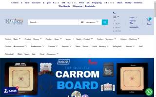 Top Cricket Store website