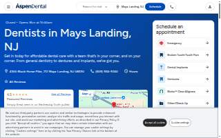 Aspen Dental - Mays Landing website