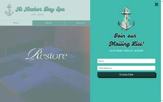At Anchor Day Spa website