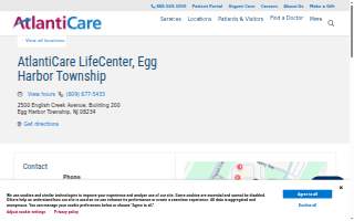 AtlantiCare LifeCenter, Egg Harbor Township website