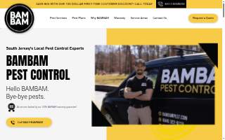 BAMBAM Pest Control website