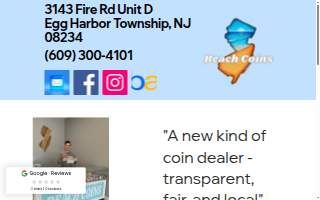 NJ Beach Coins website