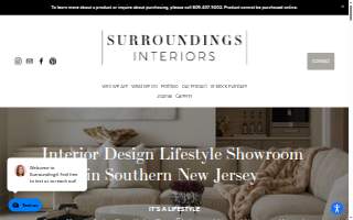 Surroundings Interiors of Egg Harbor website