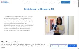 Colonia Pediatrics of Elizabeth website