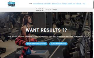 Secret Formula Fitness website