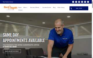 Back2Health Chiropractic and Physical Therapy Center website