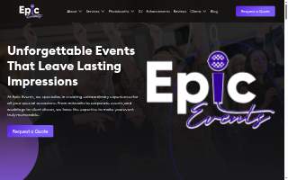 Epic Events Wedding & Event Group website