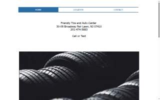 friendly tire and auto center (Honda / Acura / Toyota) website