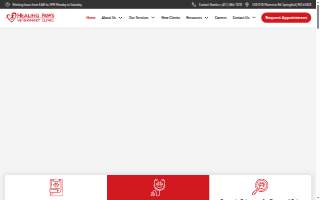 Healing Paws Veterinary Care website