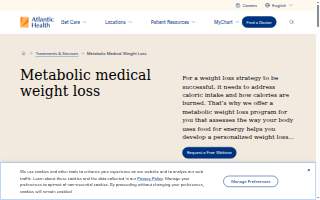 Atlantic Health Weight & Wellness Center of Florham Park website