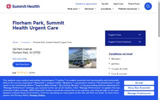 CityMD Florham Park at Summit Health Hub website