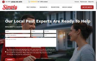 Simply The Best Pest Control website