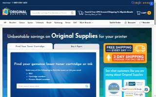 Original Supplies website