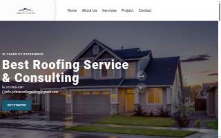 Prime Roofing & Siding website