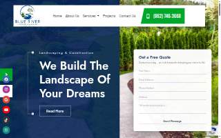 Blue River Landscaping & Hardscape website