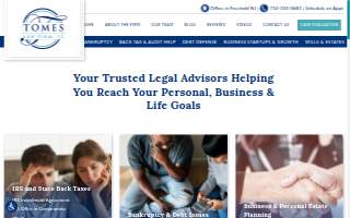 Tomes Law Firm, PC of Asbury Park website