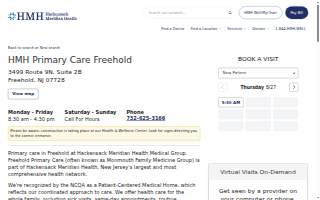 HMH - Primary Care - Freehold website