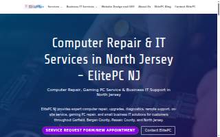 ElitePC NJ - IT services & Computer Repair website