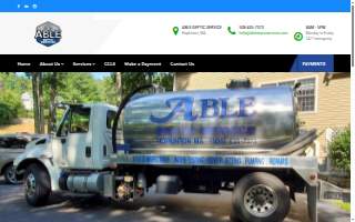 Able Septic Service website