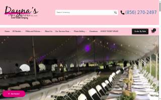 Daynas Party Rentals website