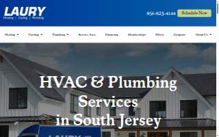 Laury Heating Cooling & Plumbing of Glassboro website
