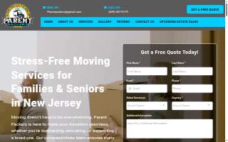 Parent Packers: Moving & Estate Services website