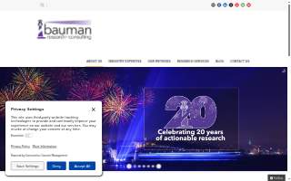 Bauman Research & Consulting, LLC website