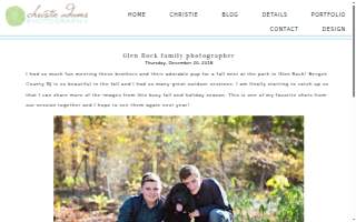 Christie Adams Photography website