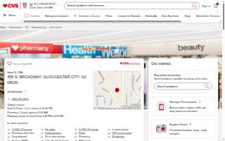 CVS Drug store of Gloucester City website