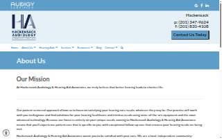 Hackensack Audiology & Hearing Aid Associates website