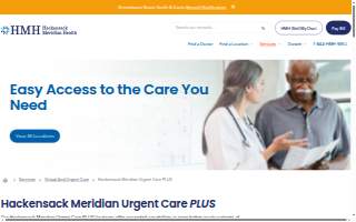 Hackensack Meridian Urgent Care PLUS - Hackensack website