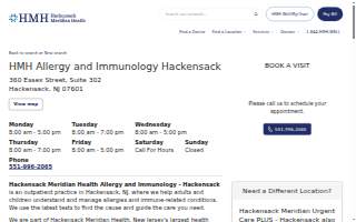 HMH - Allergy and Immunology - Hackensack website