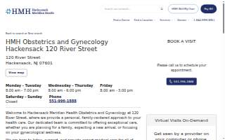 HMH - Obstetrics and Gynecology - Hackensack - 120 River Street website