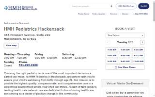HMH - Pediatrics - Hackensack website