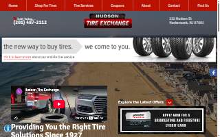 Hudson Tire Exchange website