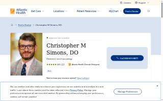 Christopher Simons, DO website
