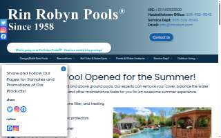Rin Robyn Pools Service Department website