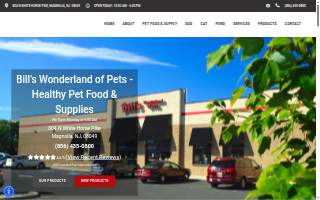 Bill's Wonderland of Pets website