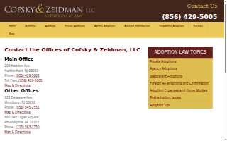 Cofsky & Zeidman LLC - Adoption Attorney website