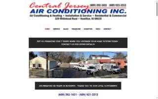 Central Jersey Air Conditioning Inc. website