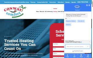 Conway Comfort Heating & Cooling website