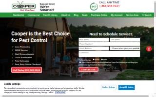 Cooper Pest Solutions of Hamilton website