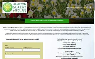 Hamilton Allergy Asthma & Sinus Center website